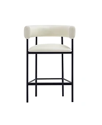 Onda 35.8" Faux Leather Upholstered Counter Stool