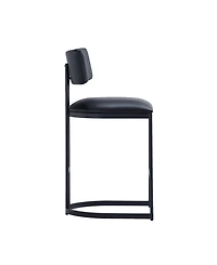 Juno 38.2" Faux Leather Upholstered Counter Stool