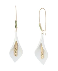 Betsey Johnson Faux Stone Betsey's Bouquet Calla Lily Dangle Earrings