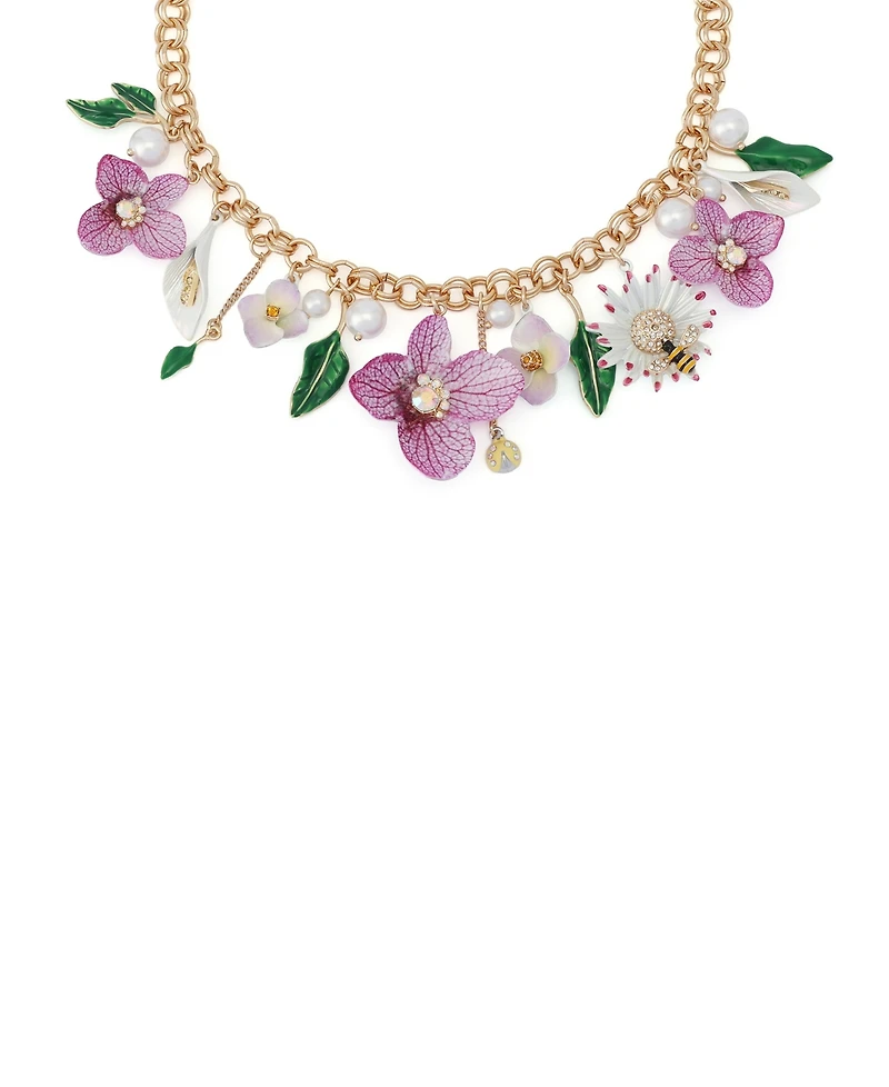 Betsey Johnson Faux Stone Betsey's Bouquet Statement Necklace