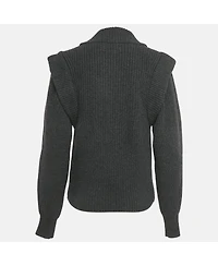 Pre-Owned Isabel Marant Women's Rib Knit Ruffled Poppy Sweater