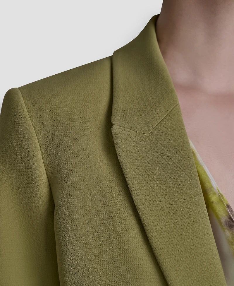 Dkny Women's Textured Notch Collar Open-Front Jacket