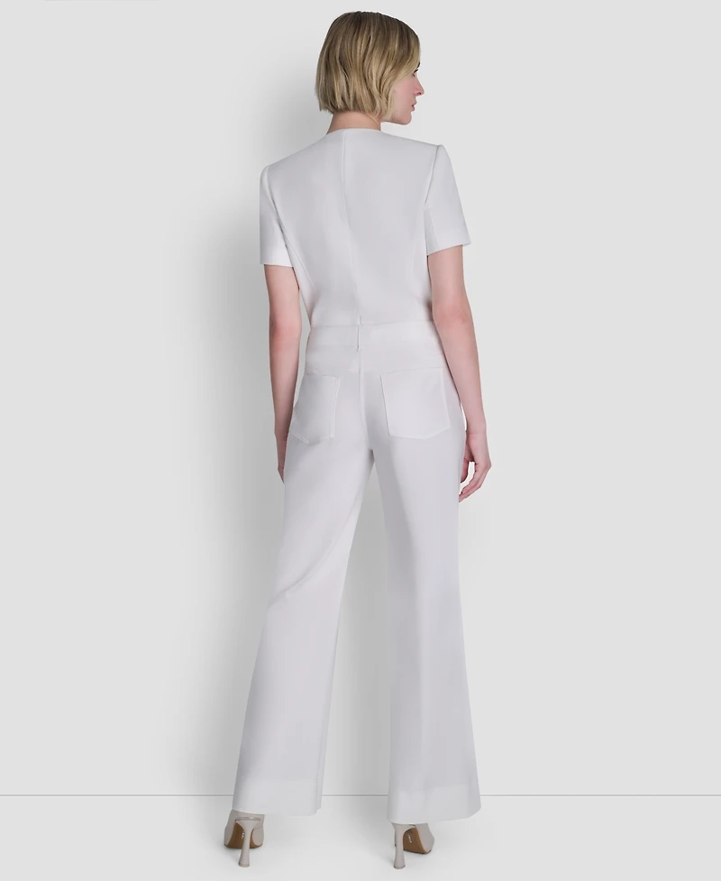 Dkny Women's Straight Leg Pintuck Pants