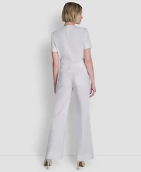 Dkny Women's Straight Leg Pintuck Pants