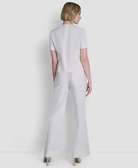 Dkny Women's Crewneck Short-Sleeve Top