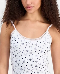 Just Polly Juniors' Lace-Trim Loungewear Camisole