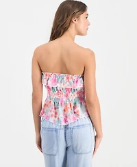 Madden Girl Juniors' Printed Ruffled Tube Top