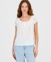 Self Esteem Juniors' Puff Sleeve Tie Back Top