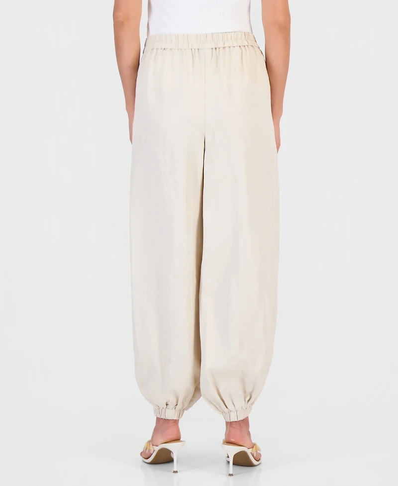 I.n.c. International Concepts Petite Linen-Blend Pull-On Drawstring Pants, Macy's Exclusive