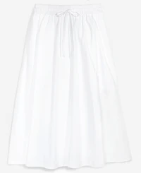I.n.c. International Concepts Petite Solid Pleated Drawstring Midi Skirt, Macy's Exclusive