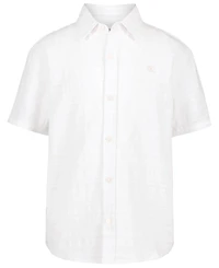 Calvin Klein Boys' 8-20 Texture Stripe Woven Short-Sleeve Shirt