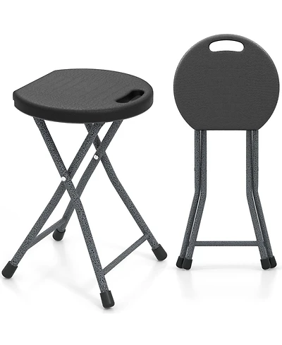 Mecale Folding Stool with Built-In Handle for Adults, Portable Seat
