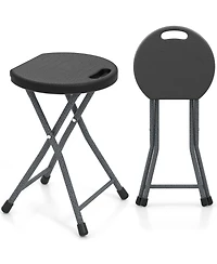 Mecale Folding Stool with Built-In Handle for Adults, Portable Seat