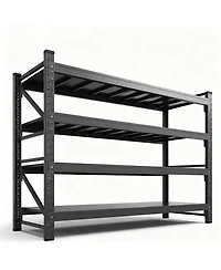 Yigii Heavy Duty79" W x 70" H Garage Shelving, 4-Tier, Adjustable, 6000 lbs Capacity