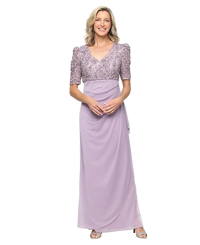 Alex Evenings Petite V-Neck Ball Gown
