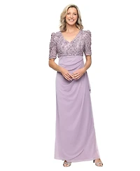 Alex Evenings Petite V-Neck Ball Gown
