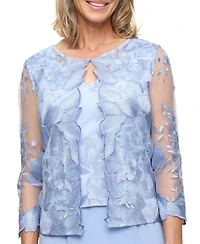 Alex Evenings Women's Scoop Neck Jacket Dress