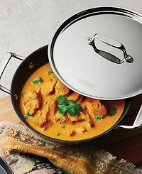 Tramontina Utsava Tri-Ply Clad Stainless Steel 2.7-Quart Covered Kadai