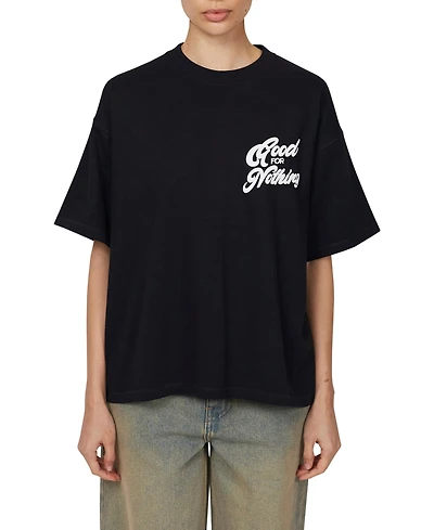 Good For Nothing Women's Funk Oversized T-shirt.