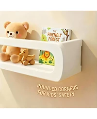 Yigii Solid Bamboo Wall Shelves