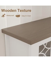 gaomon Sturdy Mdf Retro Style Tv Stand for 65 Inch Tv 2 Doors & 3 Drawers Flexible Storage Media Console