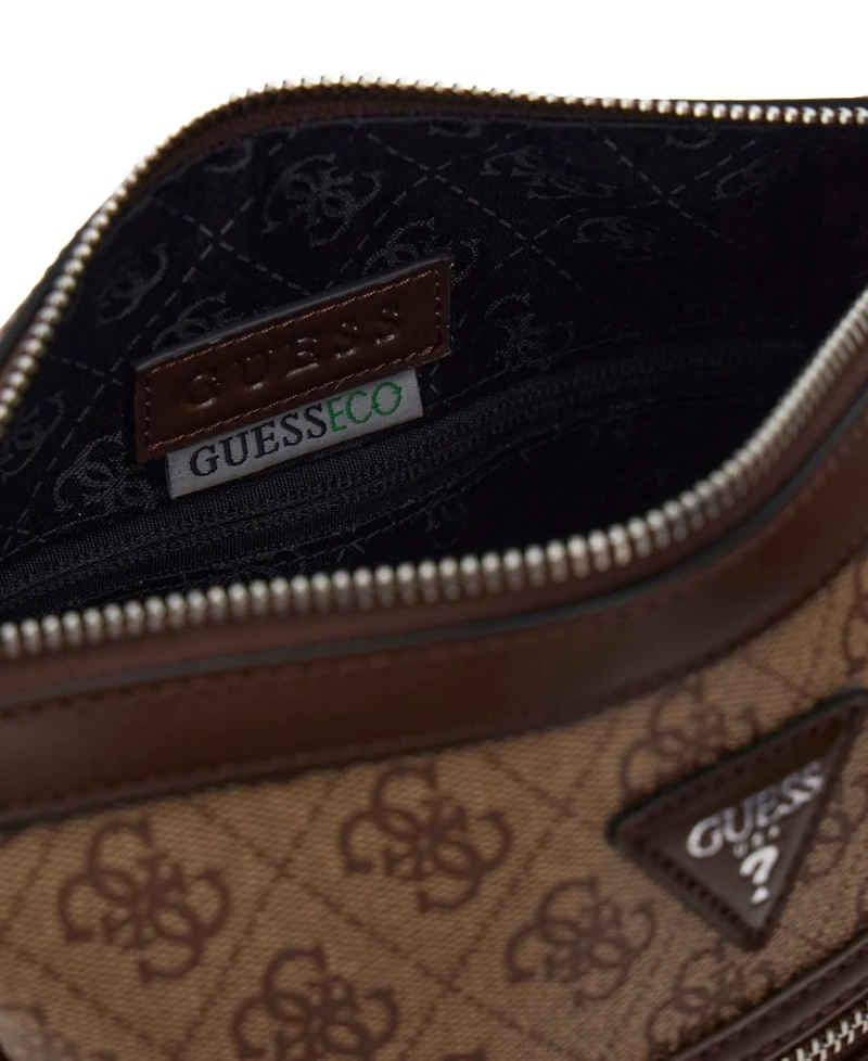 Guess Men's Milano Monogram Pattern Crossbody Bag