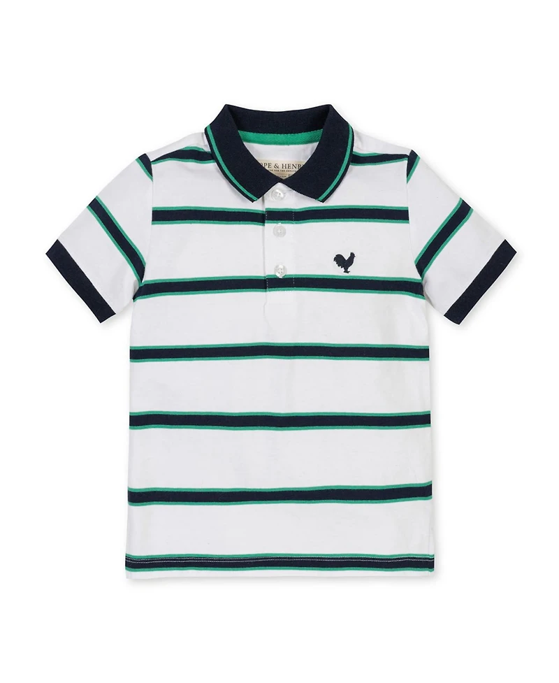 Hope & Henry Little and Big Boys' Organic Short Sleeve Jersey Polo