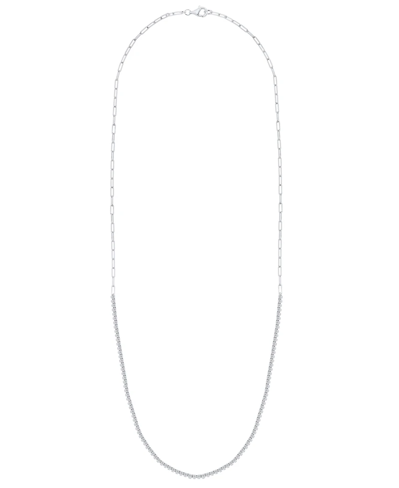 Macy's Diamond (1 ct. t.w.) Necklace in Sterling Silver White Rhodium