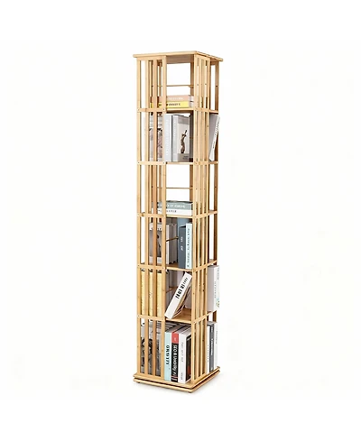 Yigii 360° Rotating Narrow Bookshelf for Home