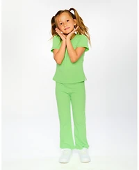 Deux par Little Girls Crinkle Jersey Leggings