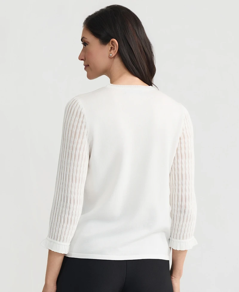 Kasper Women's Crewneck Pull-On Blouse