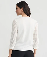 Kasper Women's Crewneck Pull-On Blouse