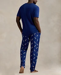 Polo Ralph Lauren Men's Bear T-Shirt and Pajama Pants, 2-Piece Set