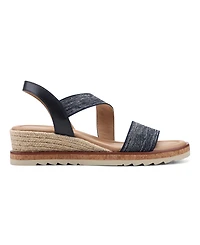 Easy Spirit Women's Sabina Strappy Low Wedge Sandals