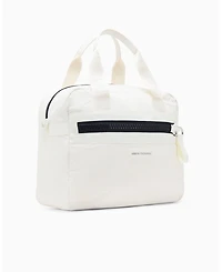 A|X Armani Exchange Men's White Edition Duffel Bag