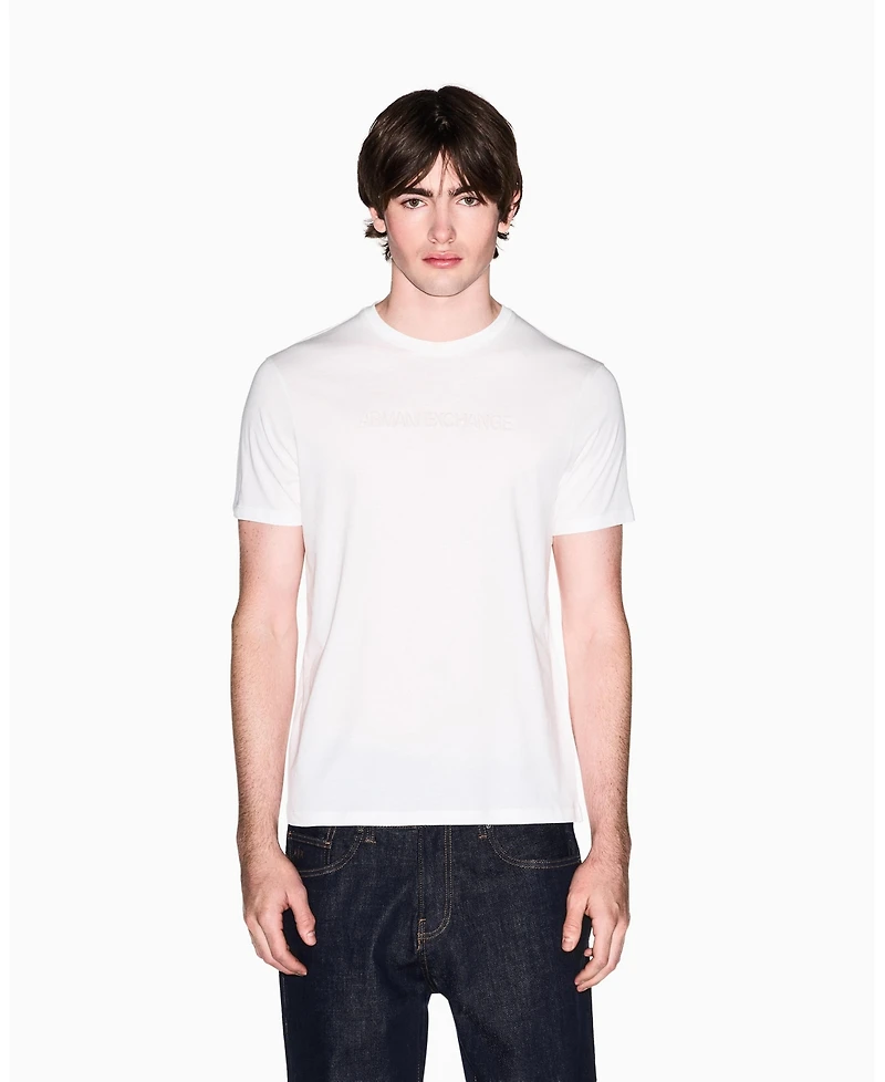 A|X Armani Exchange Men's Short Sleeve Tonal Logo T-Shirt