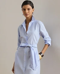 Lauren Ralph Petite Point Collar Shirt Dress