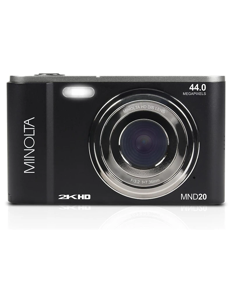 Minolta MND20 44 Mp 2.7K Ultra Hd Digital Camera (Black) with accessory kit