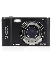 Minolta MND20 44 Mp 2.7K Ultra Hd Digital Camera (Black) with accessory kit