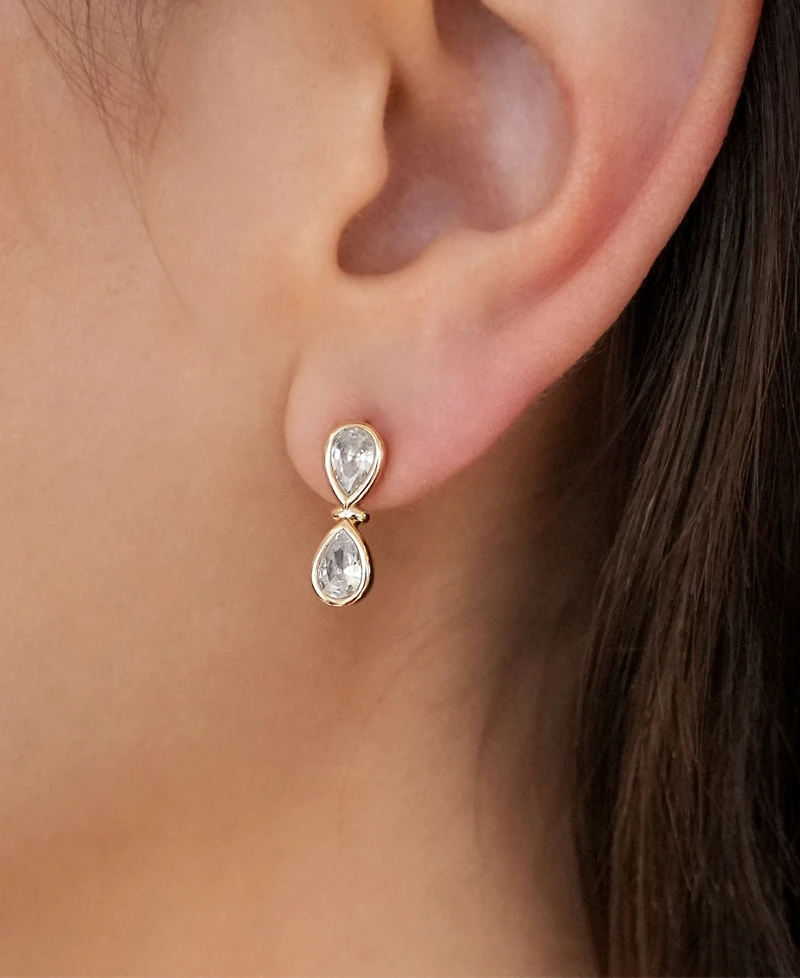 Ettika Infinity Crystal Stud Earrings