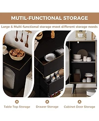 gaomon Sideboard Buffet Cabinet with Storage, Buffet Cabinet with Fluted Glass Sliding Doors and Drawers, Sideboard for Kitchen