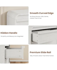 gaomon Arched 5 Drawer Dresser for Bedroom, 45in Tall Wooden 5 Chest of Drawers with Curved Profile Design, Modern Closet Storage Organizer