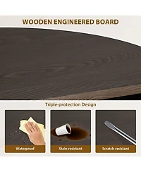 gaomon Modern Tv Stand with 3 Storage Drawers and Open Shelves for 75" TVs