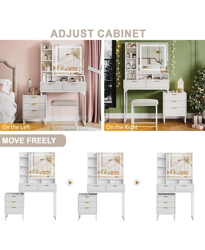 gaomon Makeup Vanity Set with Led Mirror