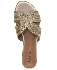 Style & Co Women's Raelynn Metallic Rope Flat Sandals, Macy's Exclusive