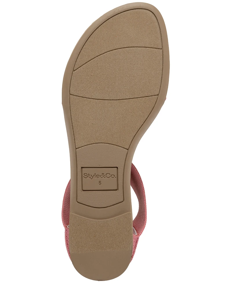 Style & Co Women's Eileen Elasticized Round Toe Flat Sandals, Macy's Exclusive
