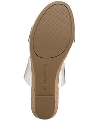 Style & Co Women's Veronicaa Vinyl Wedge Sandals, Macy's Exclusive