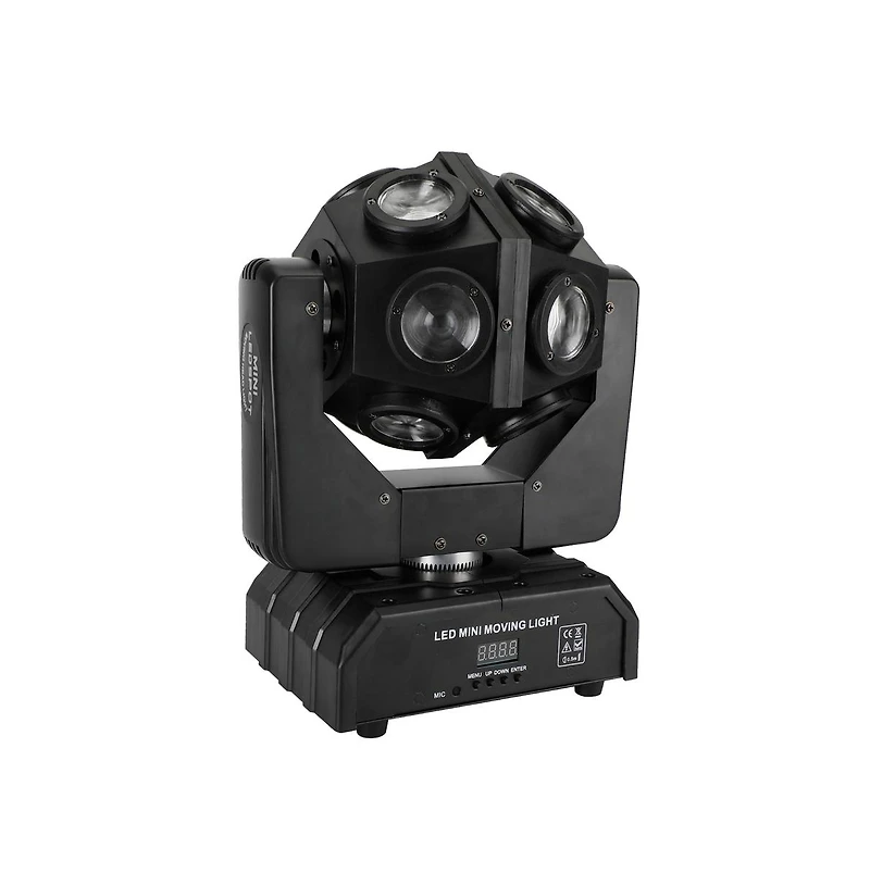 Artudatech 200W Moving Head Stage Light with 12 Rgbw LEDs, Unlimited Tilt & DMX512/Sound Control