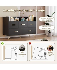 Gaomon Led Dresser with Charging Station