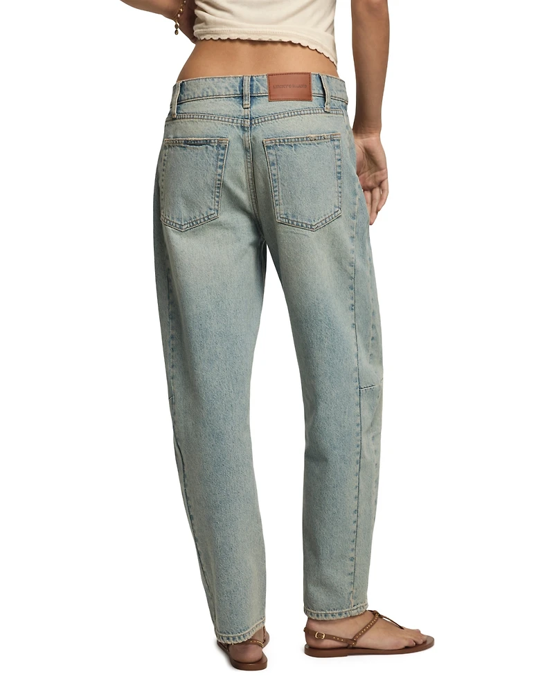 Lucky Brand Women's Barrel Leg Mid-Rise Ankle Jeans